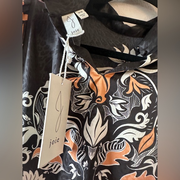 Joie Black and Orange Blouse NWT - Picture 3 of 4